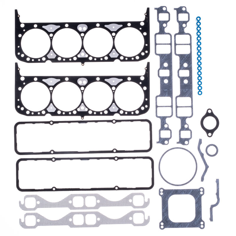 Chevrolet 350/400 Gen-1 Small Block V8 Top End Gasket Kit, 4.165" Bore, .040" Mls Cylinder Head Gasket, With Carburetor, With All Steam Holes
