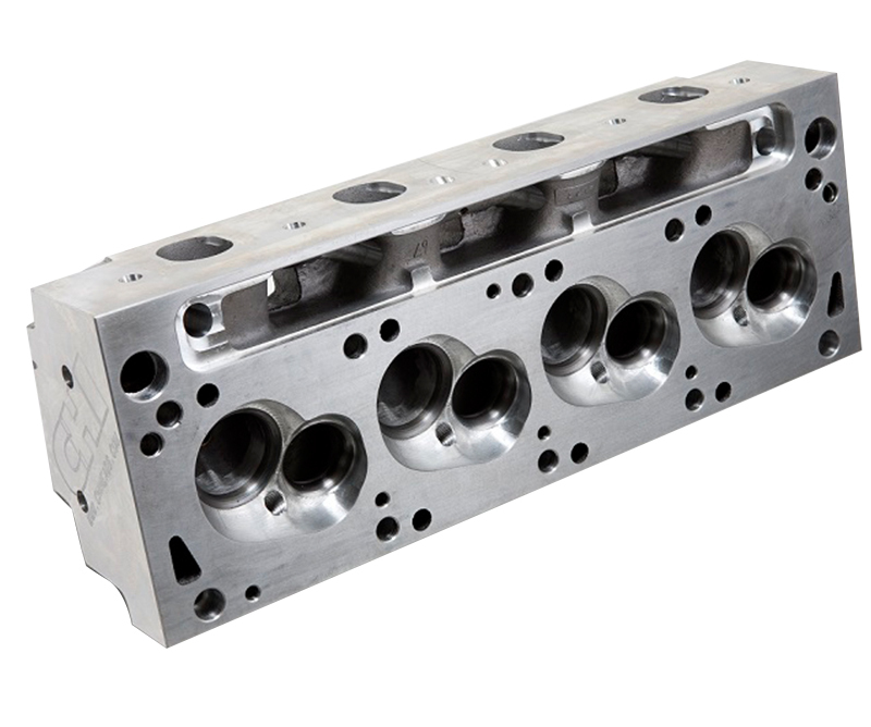 CHI Pro Series 3V 268cc Raised Intake Cylinder Head w/DelWest Copper Berillium Seats, CNC Ported, 45cc Chambers