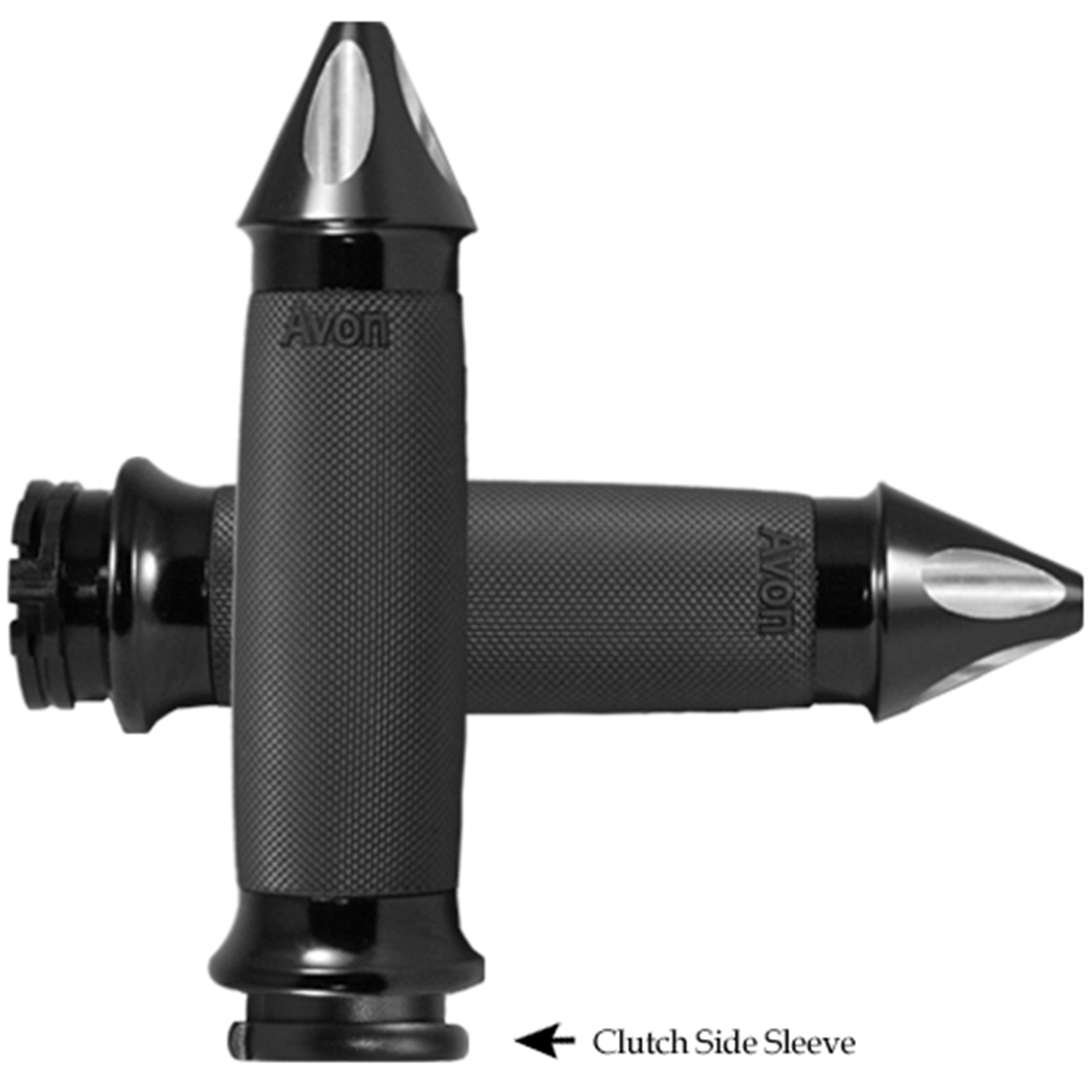 AVON GRIPS SUIT 1' OR HARLEY CUSTOM BLK ENDS SPIKE METRIC CRUISER 1 INCH
