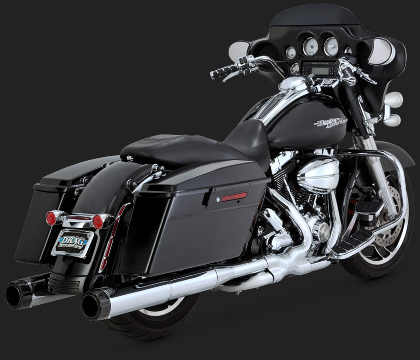 V&H HI-OUTPUT SLIP ONS CARBON END CAP TOURING 95-15