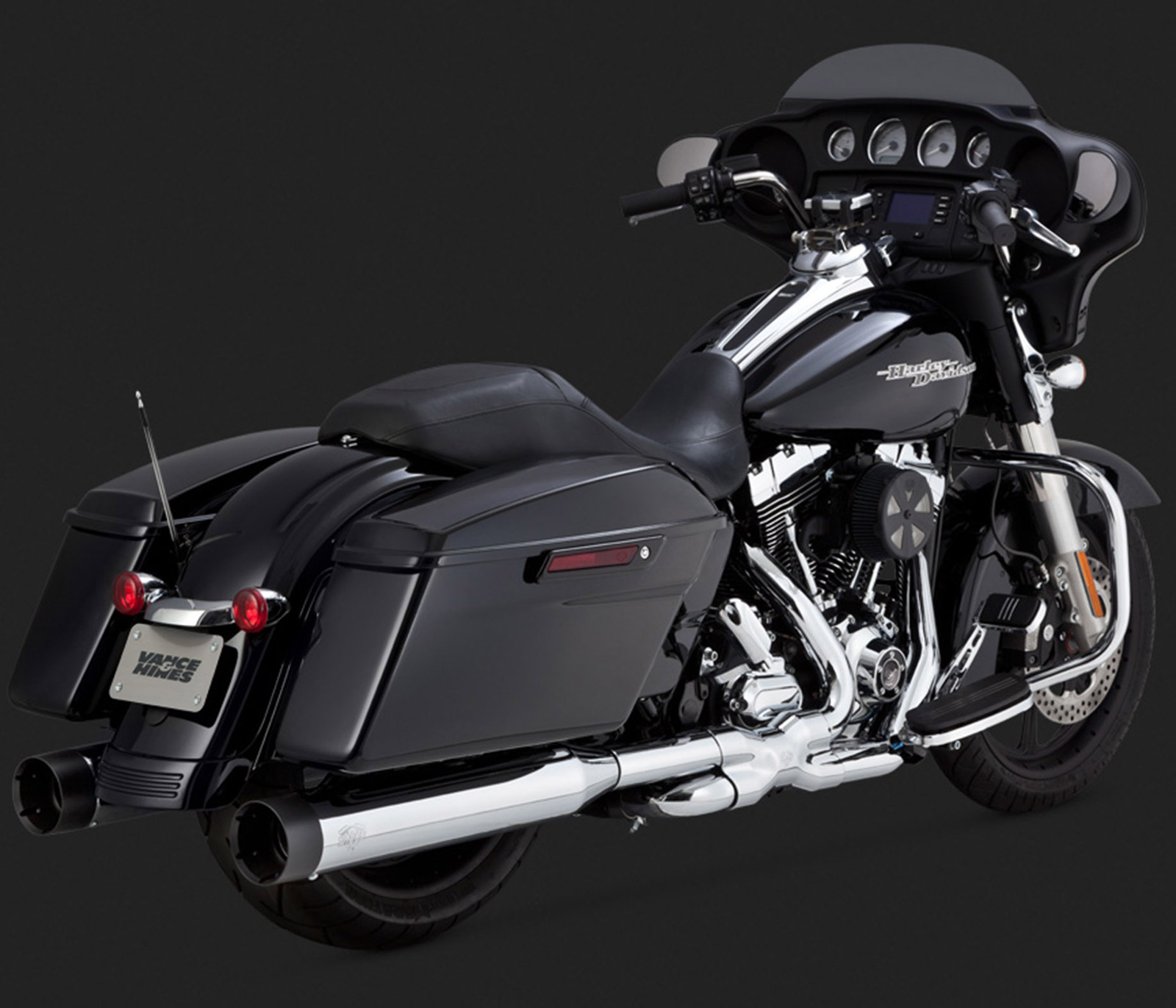 V&H OVERSIZE 450 SLIP-ONS /BLACK TIP 95-15 TOURING