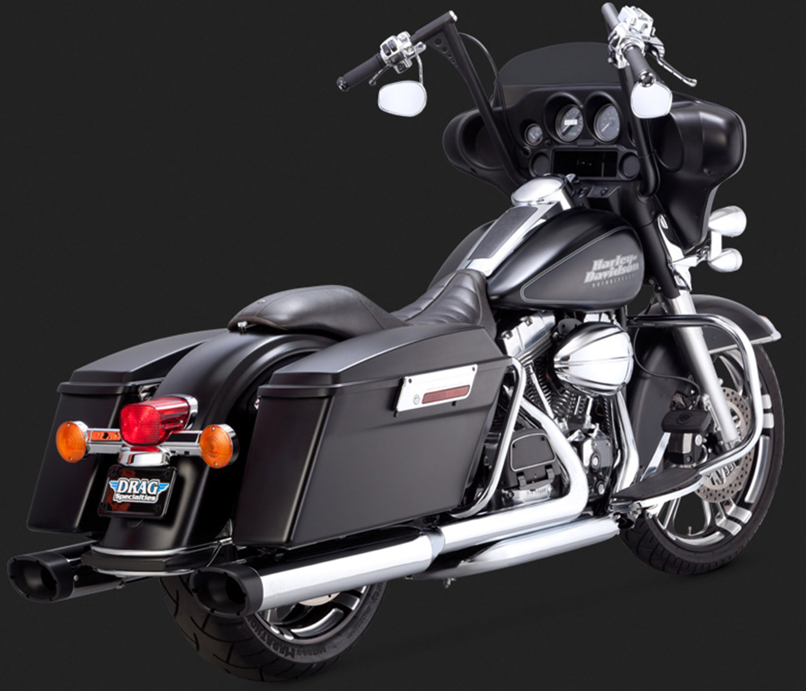 V&H MONSTER OVALS WITH BLACK TIP TOURING 95-15