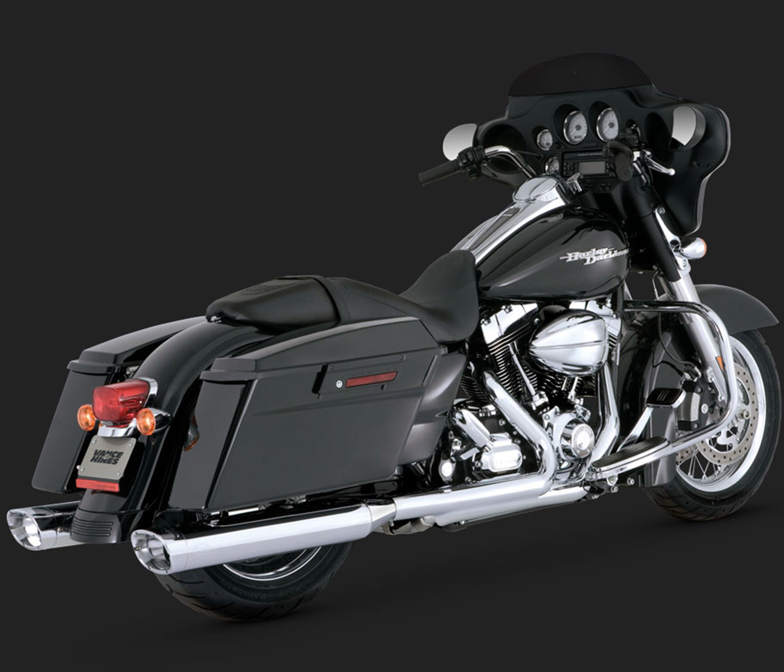 V&H MONSTER OVALS WITH CHROME TIP TOURING 95-15