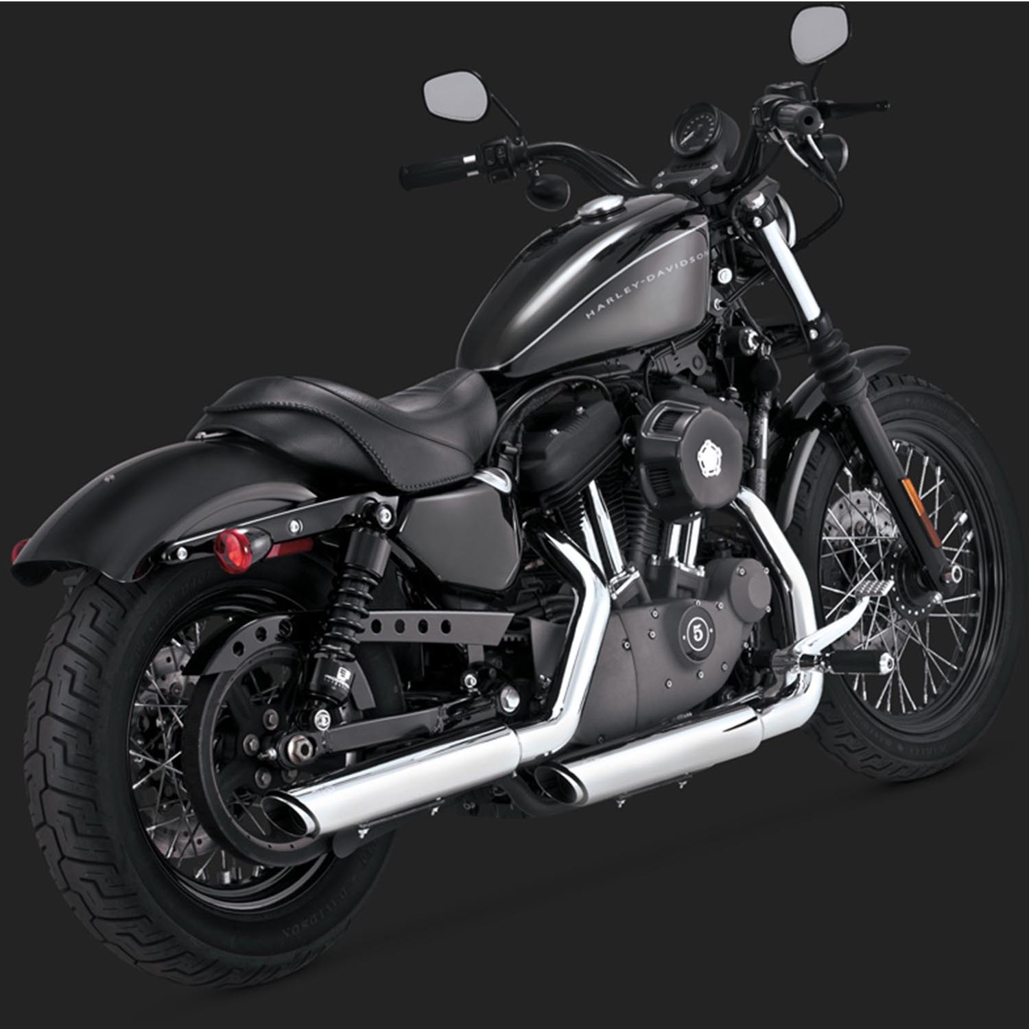 V&H TWIN SLASH 3IN SLIP-ON SPORTSTER 04-13