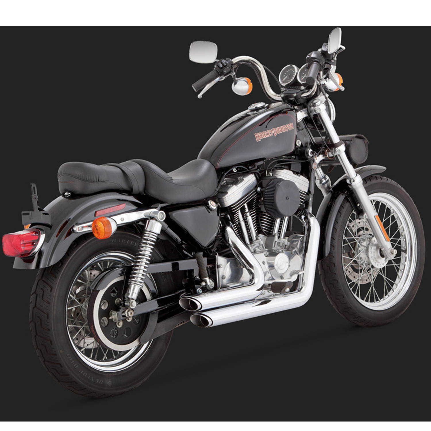 V&H SHORTSHOTS STAGGERED SPORTSTER 99-03