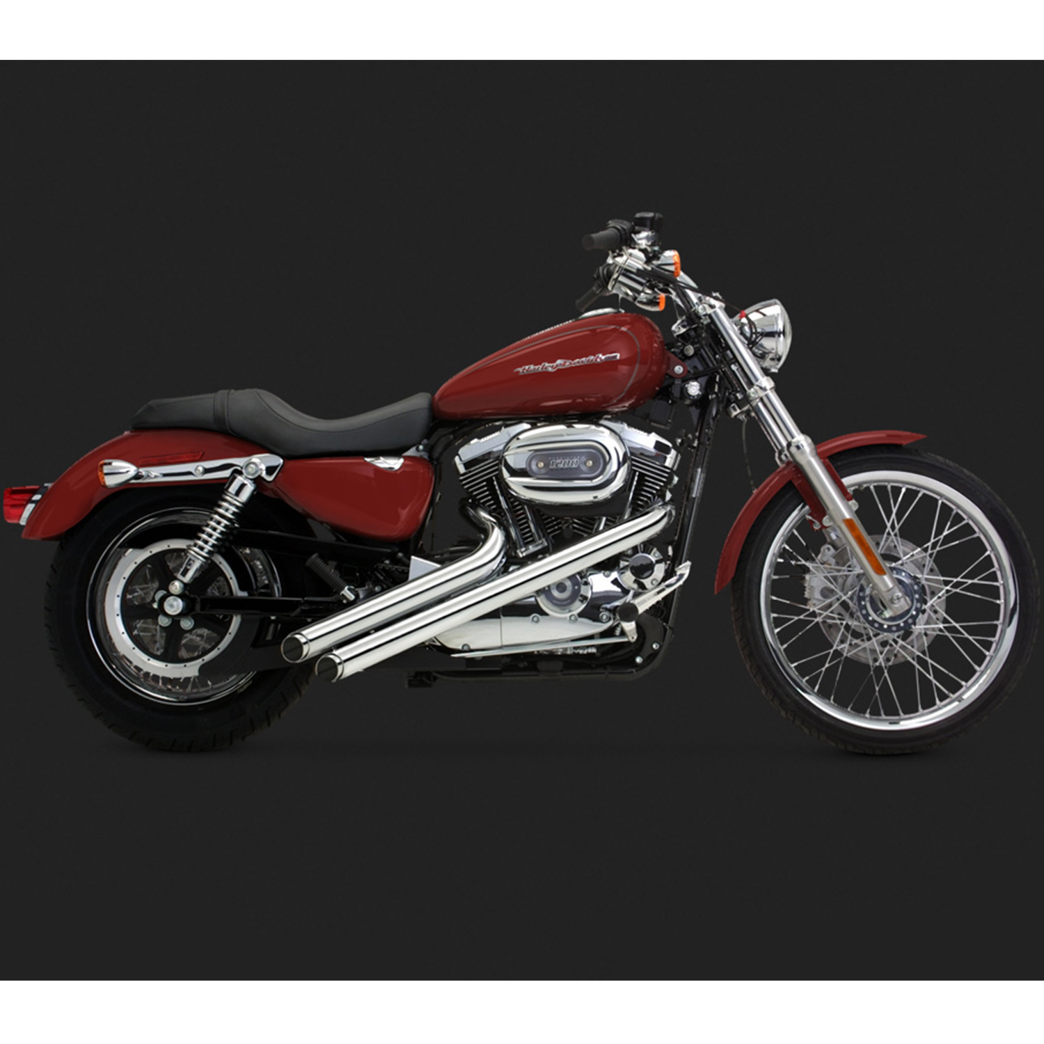 V&H SIDESHOT SPORTSTER 04-13 (04-06 MODELS NEED V16925 O2 SENSOR BUNGS)