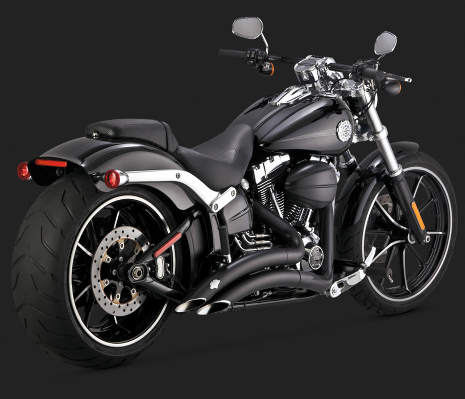 V&H BIG RADIUS SOFTAIL BREAKOUT STD/CVO 13-15 BLACK