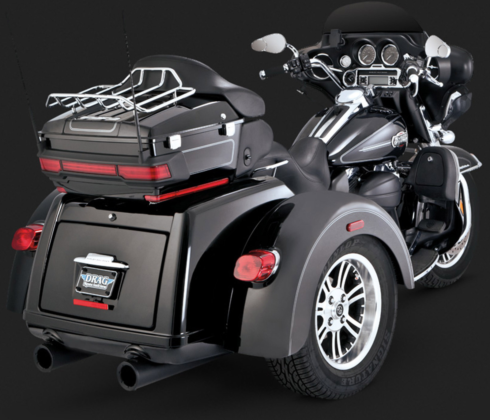 V&H DRESSSER DUALS BLACK TOURING 10-15
