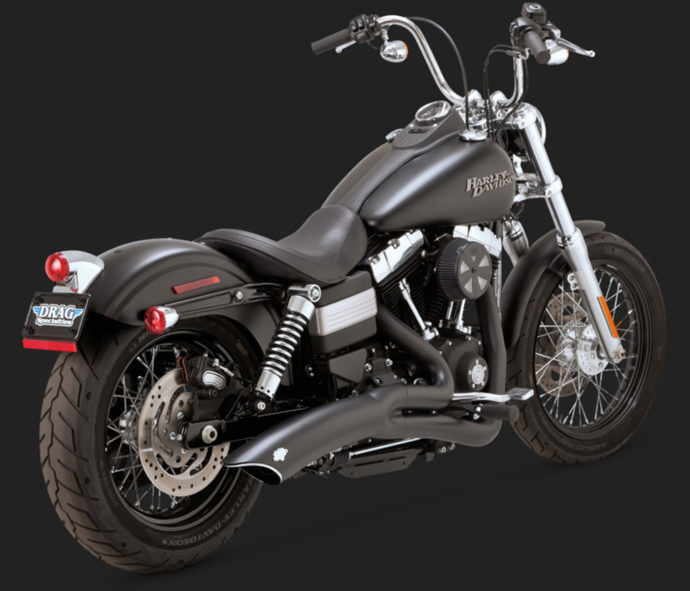 V&H BIG RADIUS 2-1 BLACK DYNA 12-15 (EXCL SWITCHBACK)