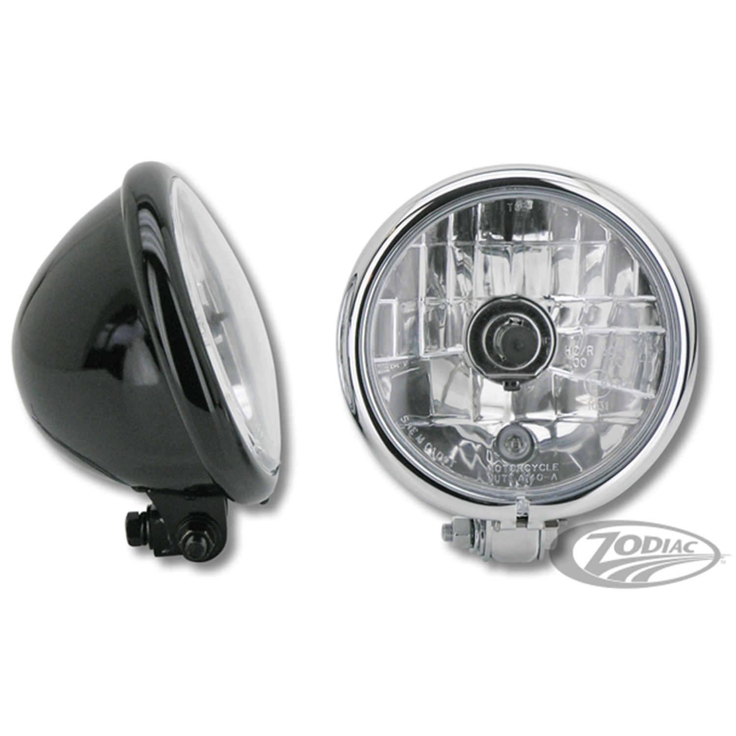 DUO H/LIGHT CHR 5-3/4 INCH W/H4 INSERT CE APPROVED