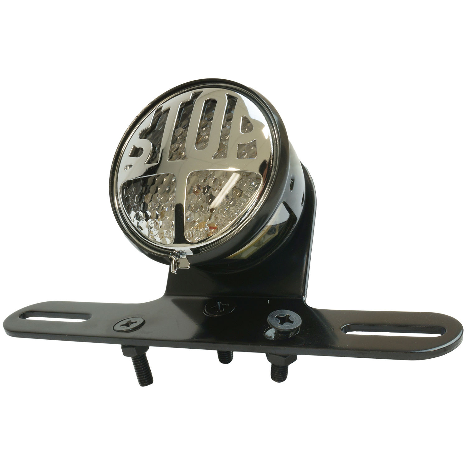 COVERT CLASSIC T/LIGHT LED 2.5 INCH W/STOP EMBLEM, BLK BODY