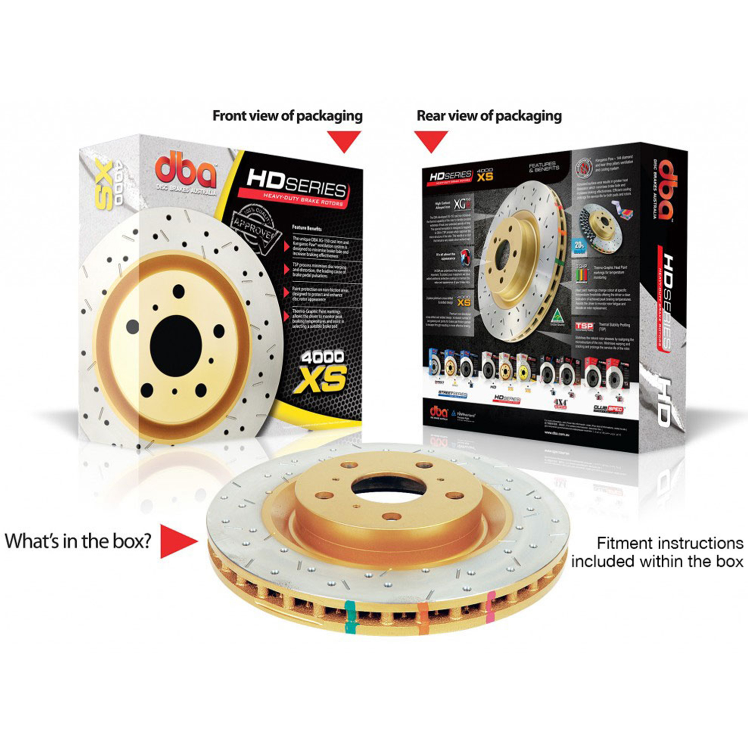 Brake Rotor ,4000 XS Cross-drilled/slotted