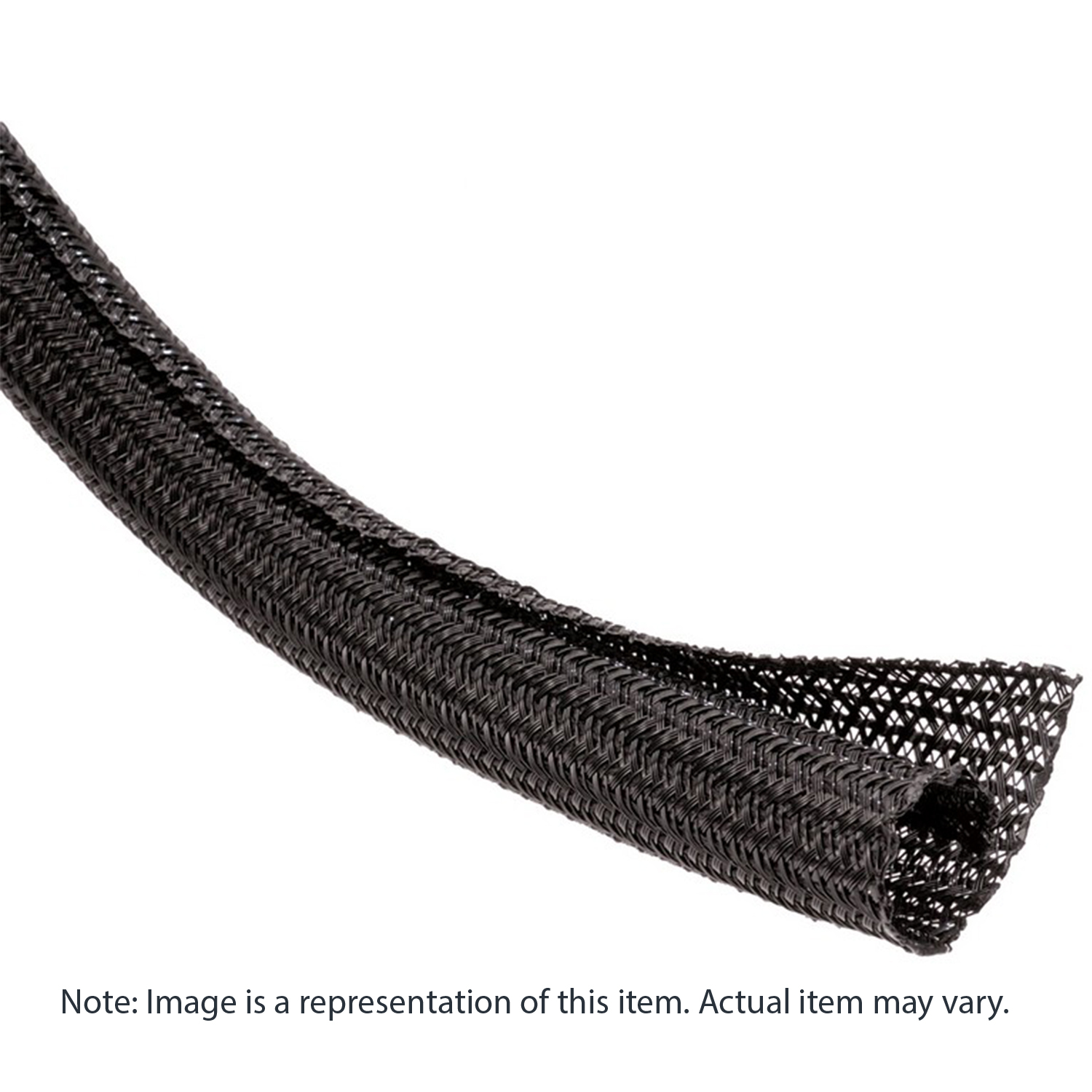 F6 (125C) 1/8' Split PET harness Bag of 10' Black