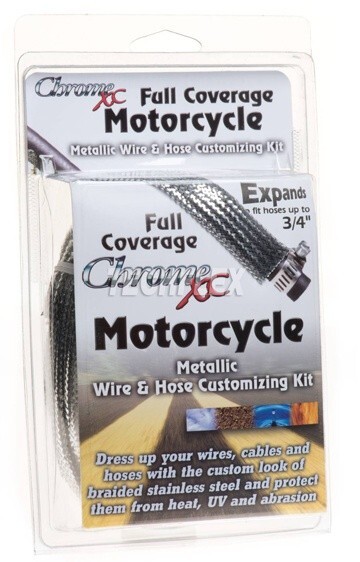 Sleeving kit Chrome Motor cycle Single Kit Silver