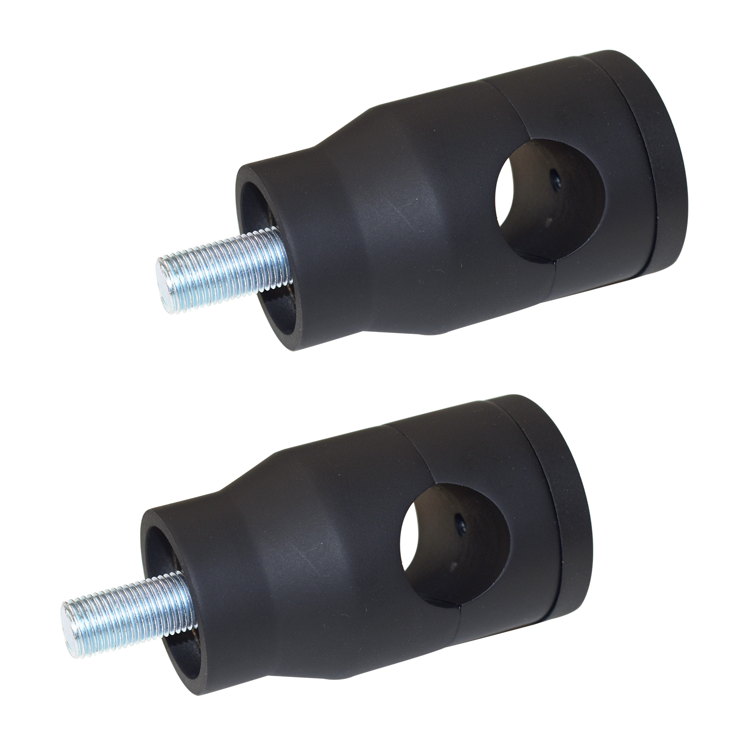 2' MATTE BLACK RISERS W/BOLTS, SMOOTH TOP/BLIND HOLE