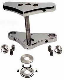 DNA Specialty Triple Trees 3 Degree Chrome Fits Harley Davidson