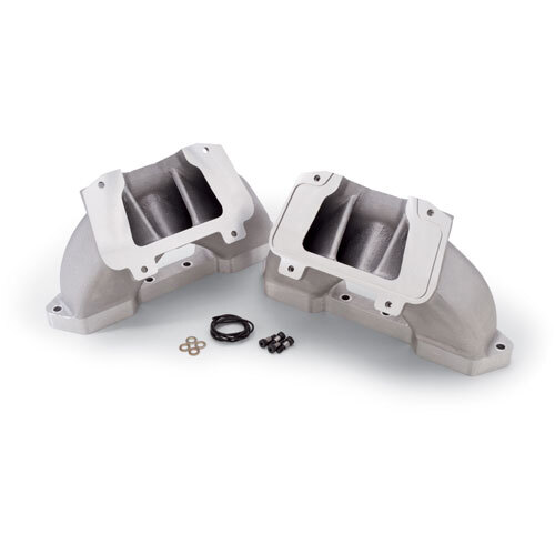 INTAKE MANIFOLD;2 PIECE MANIFOLD 18 DEG SBC DIRT LATE MODEL HAND PORT +.550 FLANGE VERSION