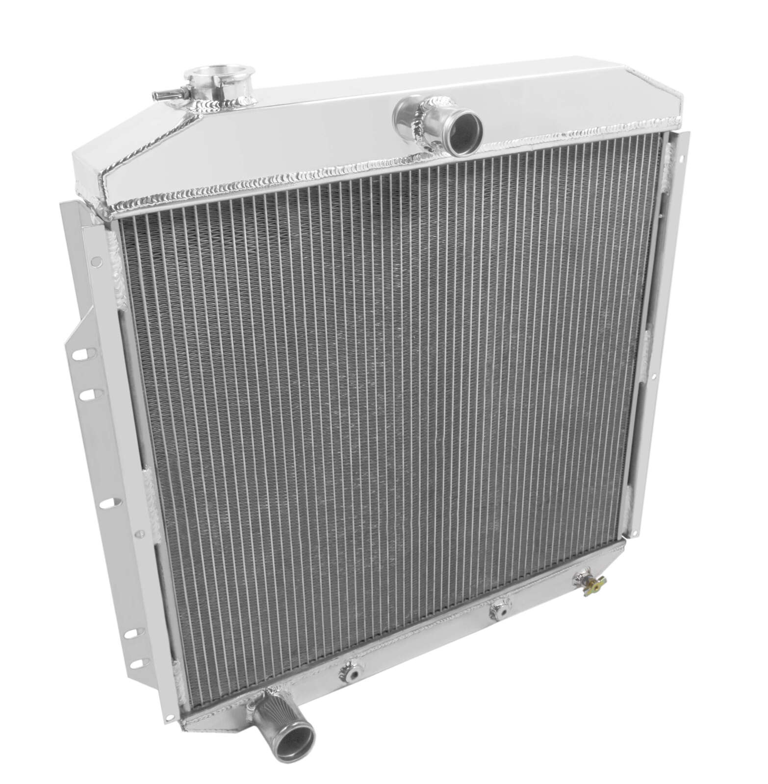 Radiator, Aluminum, 2-Row, Polished, Downflow, Ford, Each