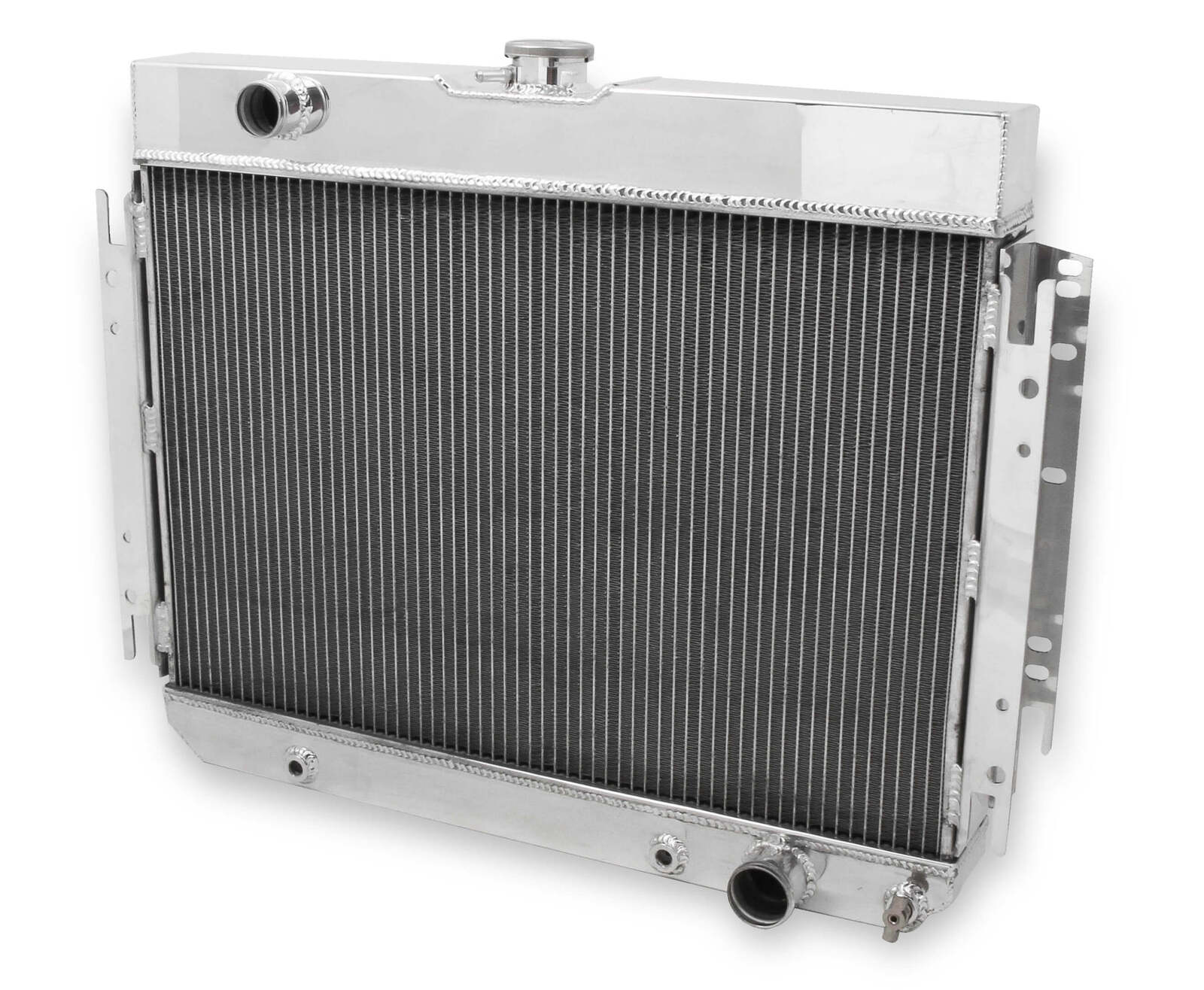 Radiator, Aluminum, 2-Row, Polished, Downflow, Chevy, Each