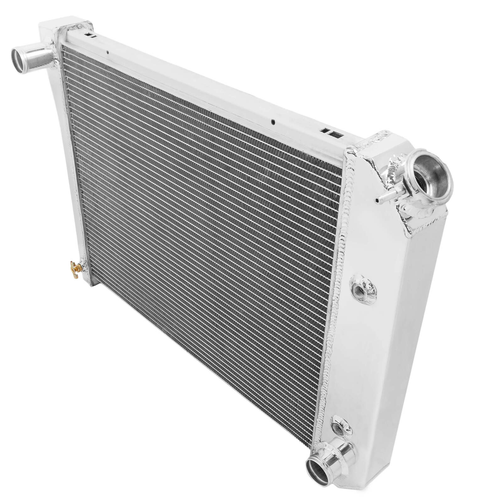 Radiator, Aluminum, 2-Row, Polished, Crossflow, Buick, Chevy, GMC, Oldsmobile, Pontiac, Each