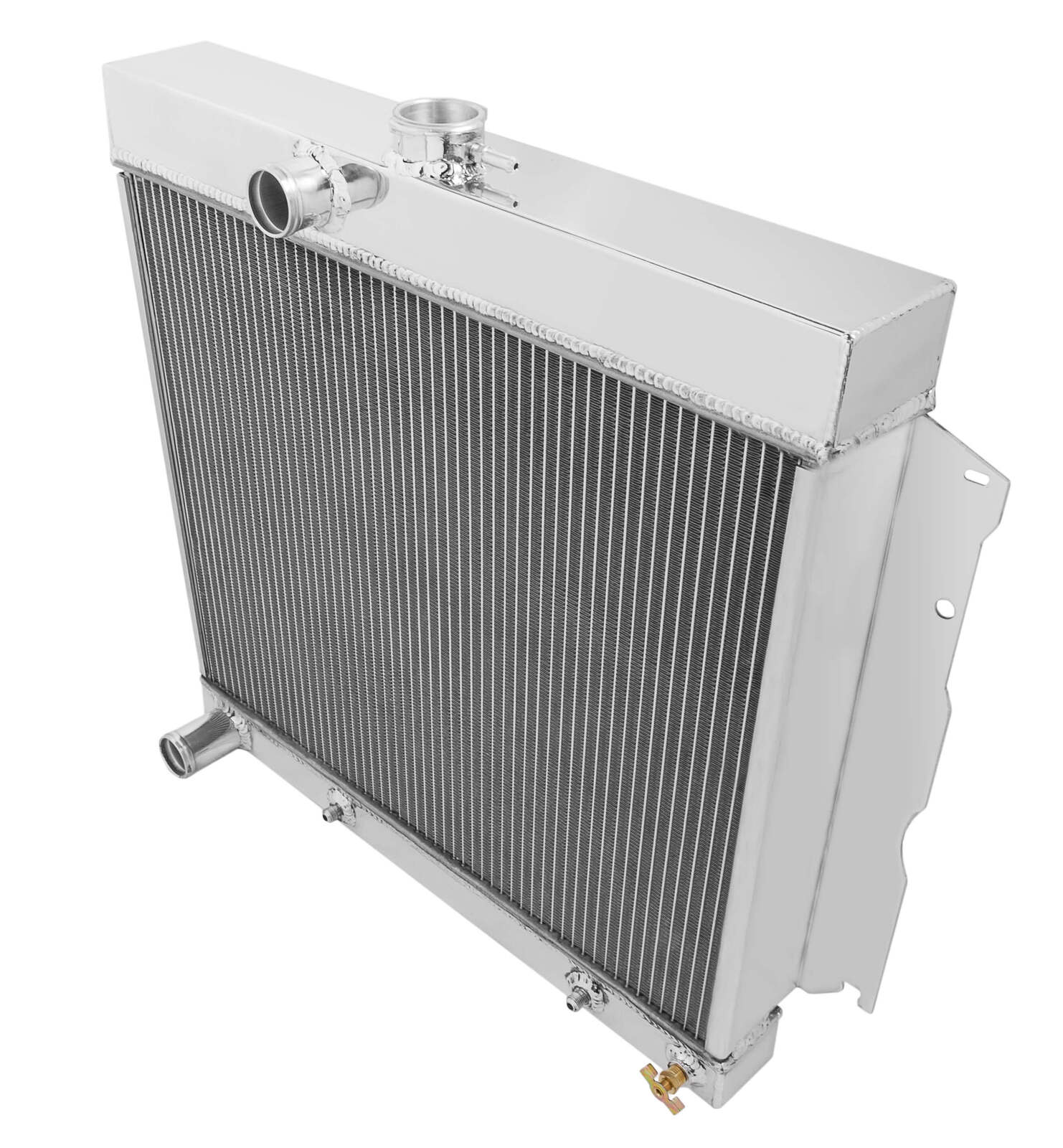 Radiator, Aluminum, 2-Row, Polished, Downflow, Dodge, Plymouth, Each