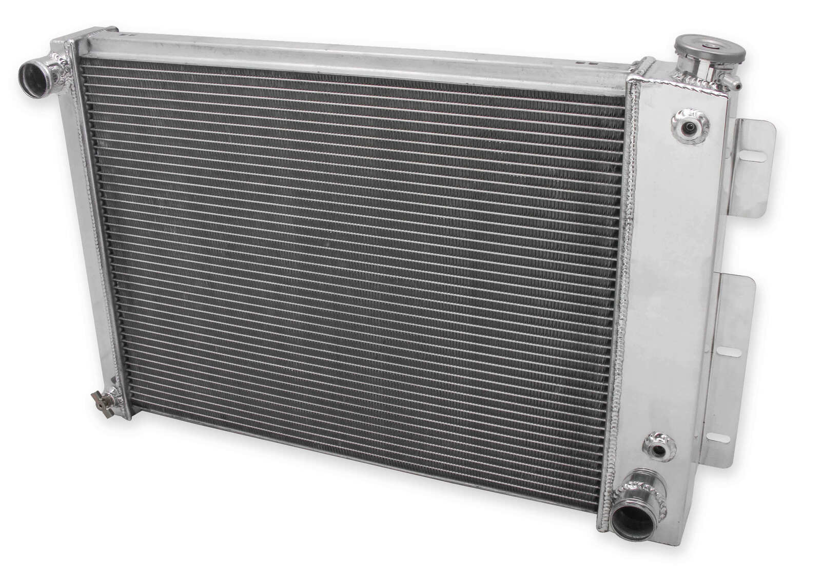 Radiator, Aluminum, 2-Row, Polished, Crossflow, Chevy, Pontiac, Each