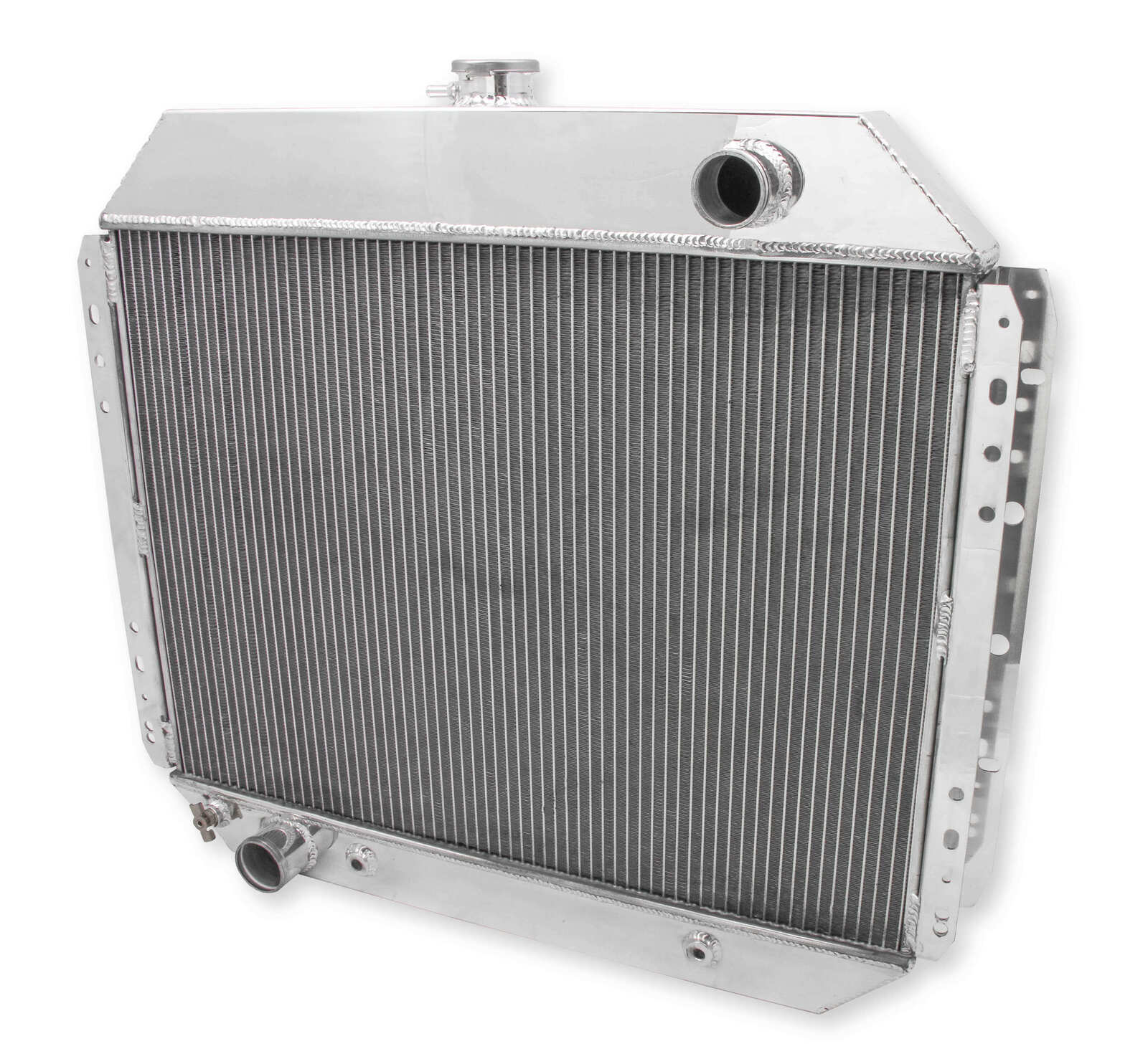 Radiator, Aluminum, 2-Row, Polished, Downflow, Ford, Each