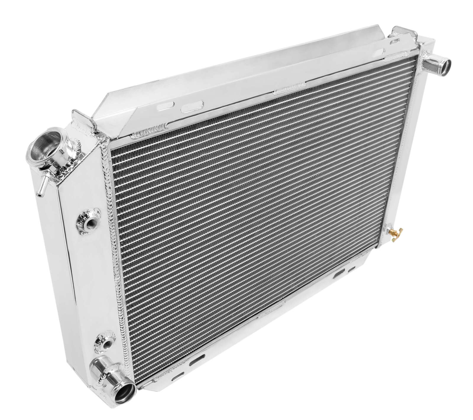 Radiator, Aluminum, 2-Row, Polished, Crossflow, Ford, Lincoln, Mercury, Each
