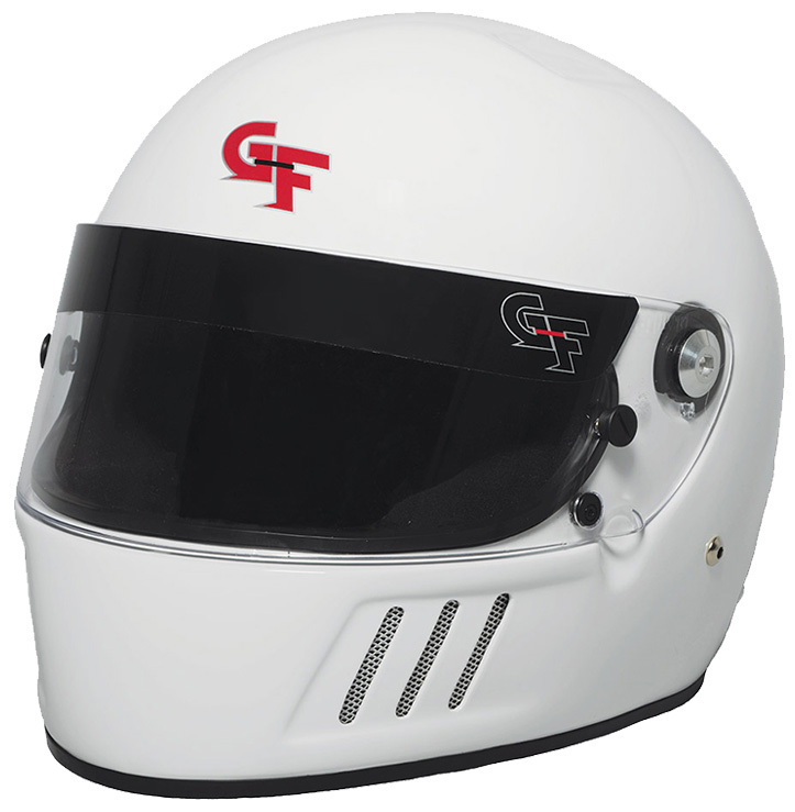 Helmet, GF3, Full Face, Cooltec Liner, Gloss White, Snell Sa2015, Medium, Each