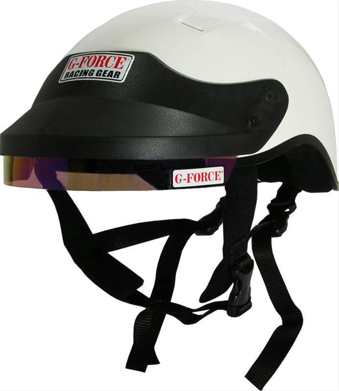 Half Helmet, Pro Force DOT Crew, Large, Nylon Liner, White, Each