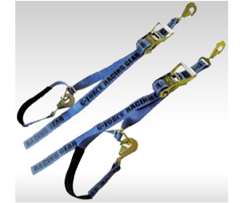 Tie Down Kit Combo Ratchet Axle Straps Adjustable Tie Back Straps 2 in. x 6 ft. Pair