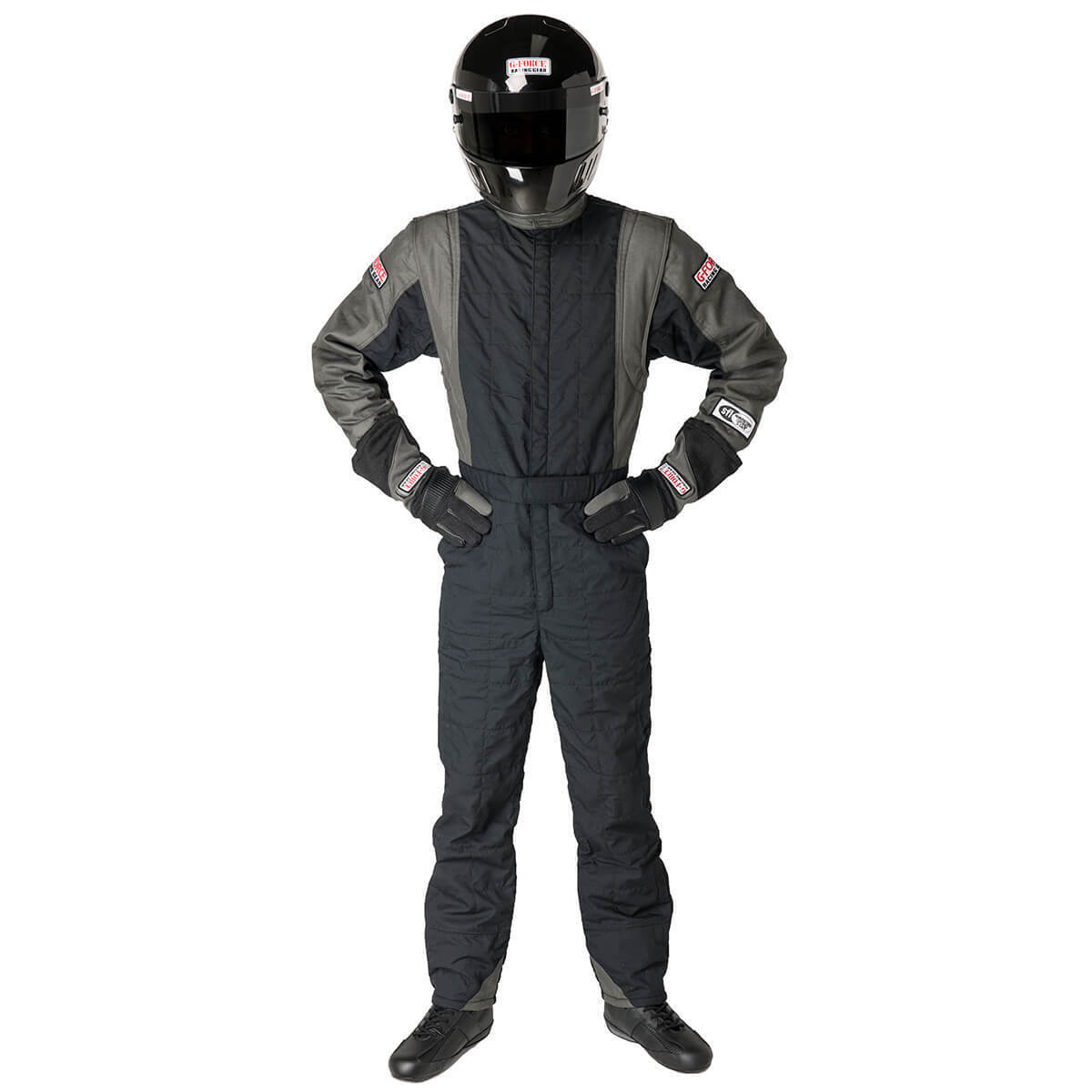 Driving Race Suit 2 tone colour MULTI LAYER SUIT LRG BLACK