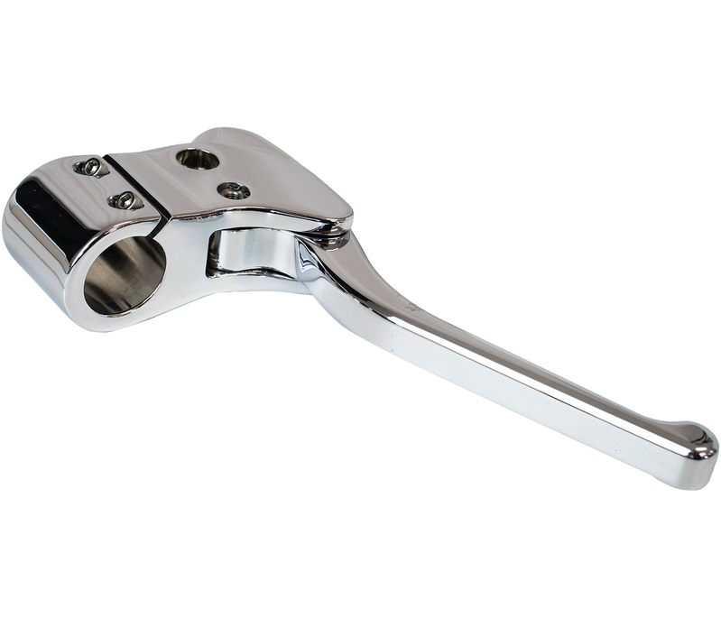HAND CONTROL KIT FOR HARLEY CABLE CLUTCH ASSEMBLY, CHROME FINISH, STANDARD LEVERS