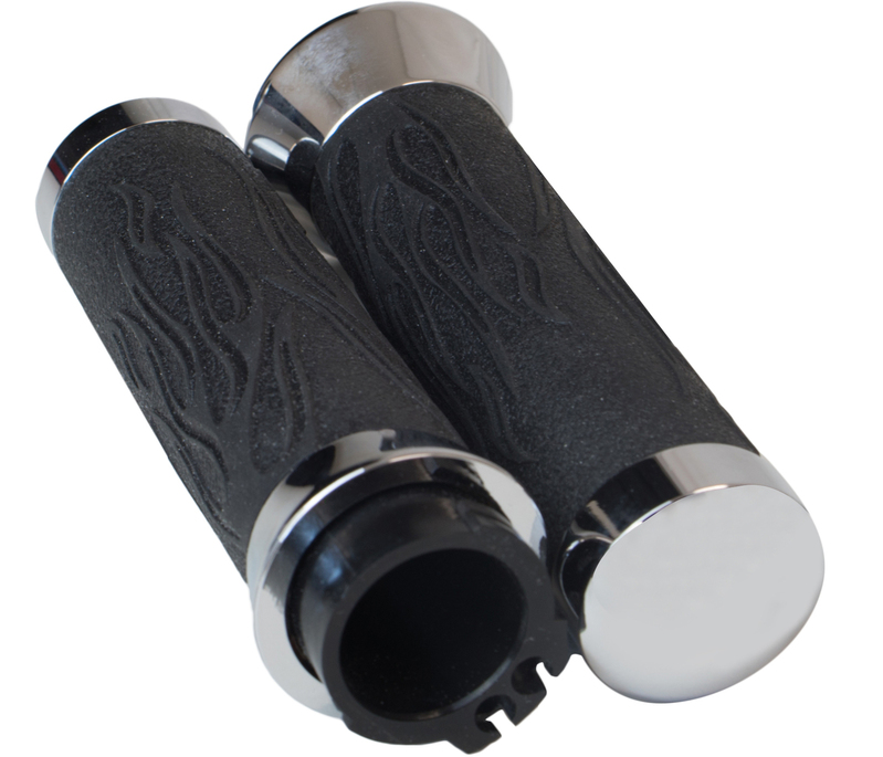 Hand Grip Set for Harley, flame , cable, clutch/brake