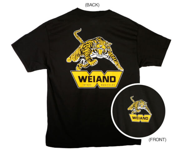 T-Shirt, Tiger, Hanes Beefy, Retro, Weiand, Cotton, Black, Men's XL, Each