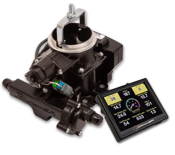 Fuel Injection System, Holley Sniper BBD Two Barrel, Black Throttle Body, Jeep, 4.2L, Kit
