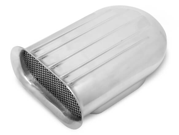 Carburetor Scoop, Aluminum, Polished, Hilborn-Style, Single Quad, Each