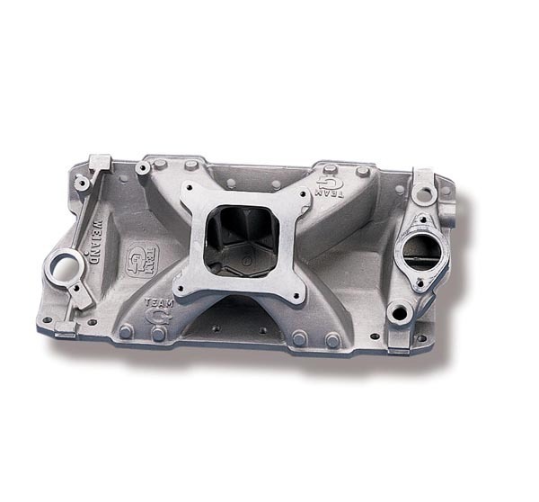 Intake Manifold Team G Single Plane Aluminum Natural Square Bore Chevy Small Block Each