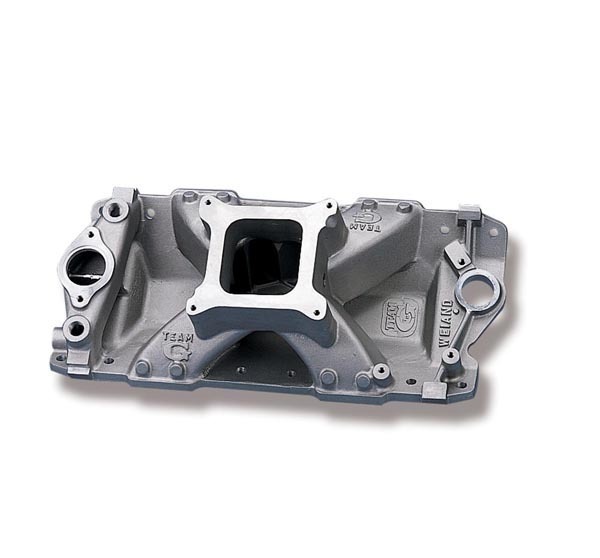 Intake Manifold Team G Single Plane Aluminum Natural Square Bore Chevy Small Block Each