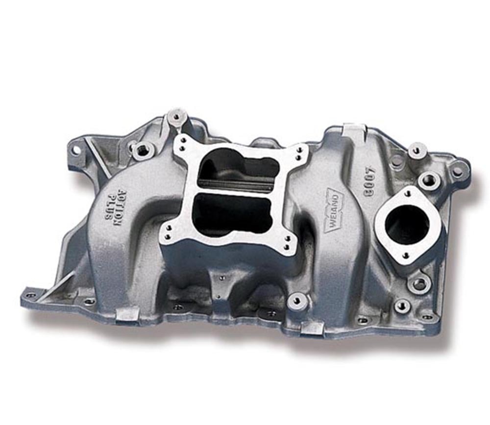 Intake Manifold Action+Plus Dual Plane Aluminum Natural Square/Spread Bore Chrysler 318 340 360 Each