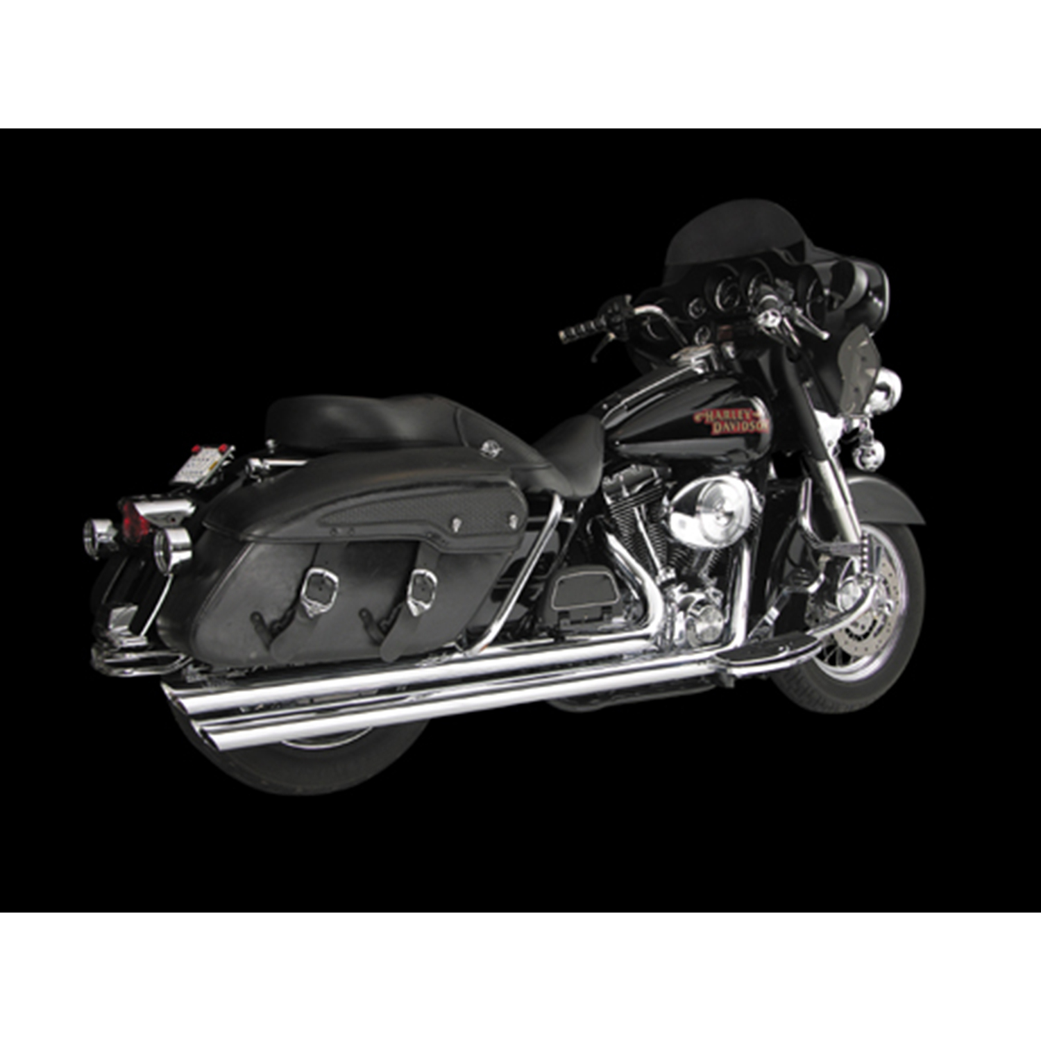 Exhaust Pipes Rebel Chrome for Harley 84-07 Softail Mid Staggered Slash Cut