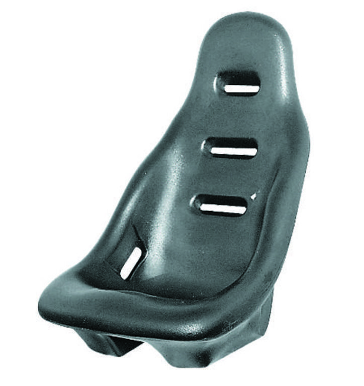 Seat, Highback Bucket Style, Polyethylene, Black, 20 Degree, 20.75 in. Width, 32.25 in. Depth, 34.0 in. Height