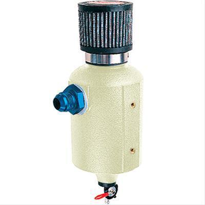 Breather Tank 1 qt. Round Polyethylene Natural -12 AN Inlet Universal Each