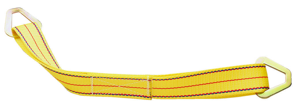 Axle Strap, Flat D-ring Attachment Type, Yellow, 2.0 in. Width, 2 ft. Length, 3, 333 lbs. Rating, Each
