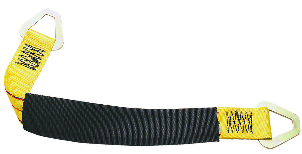 Axle Strap w/ Sleeve, Flat D-ring Attachment Type, Yellow, 2.0 in. Width, 2 ft. Length, 3, 333 lbs. Rating, Each