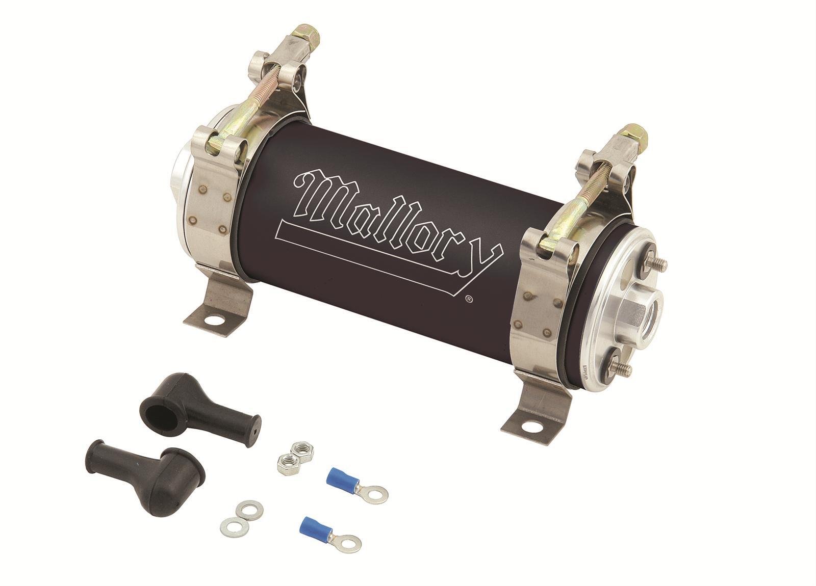 Mallory Fuel Pump, Electric, High-Pressure, External, Inline, Gasoline, Universal, Each