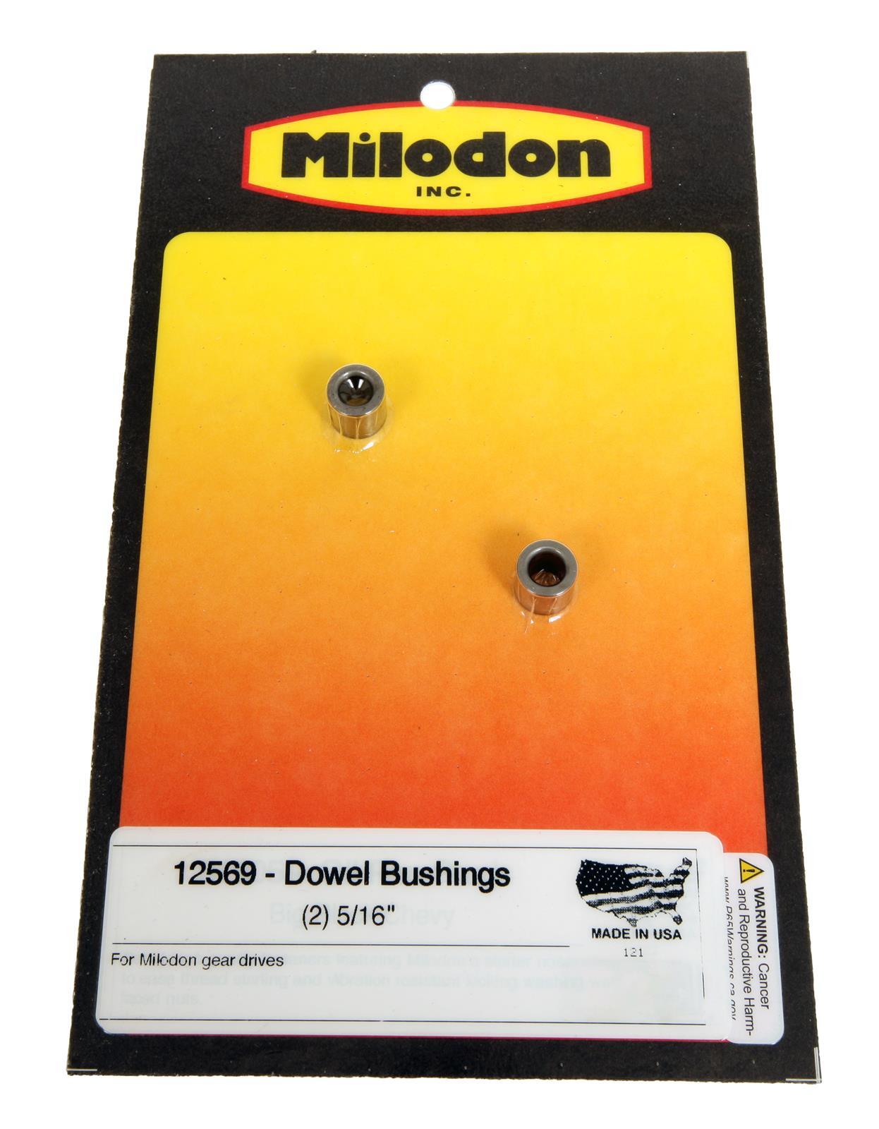 MILODON Timing Gear Replacement Part, Drill Bushings, For Chevrolet, For Chrysler, For Dodge, For Plymouth, Pair