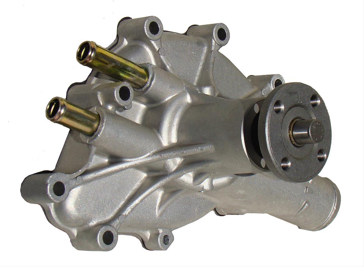 MILODON Water Pump, Mechanical, High-Volume, Aluminum, 1986-1993, For Ford, 302/351W, Driver Side Inlet, Reverse Rotation, Each