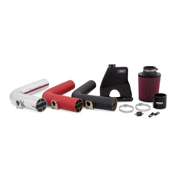 Air Intake, Performance, Red Filter, Red Wrinkle Aluminium Tube, Black Steel Heat Shield, Subaru, 2.5L, Kit