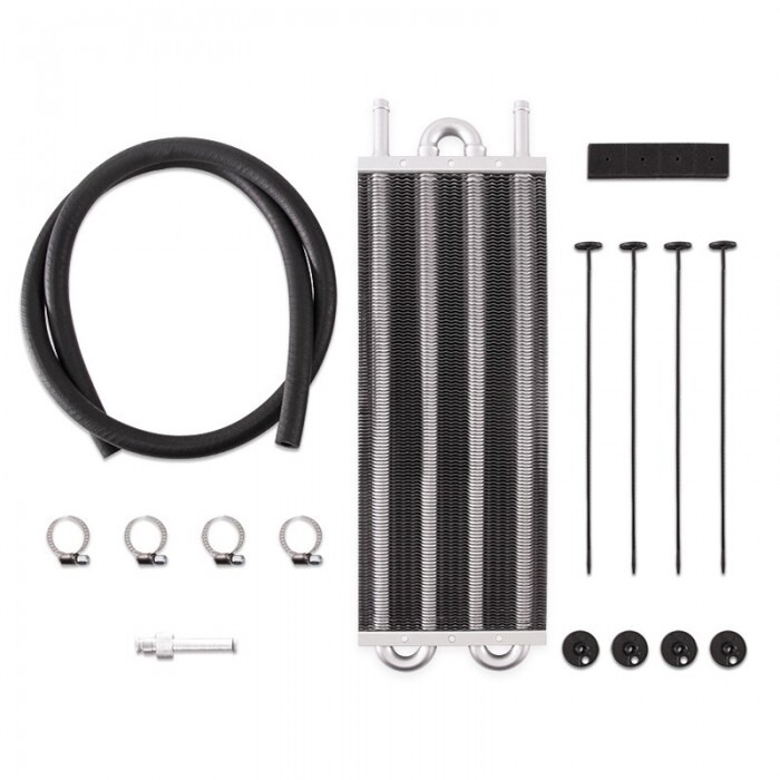 Fluid Cooler Two Rows Aluminium 3/8 in. Inlet/Outlet 0.75 in. Thick 15.5 in. Width 5 in. Height Kit